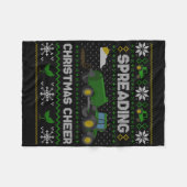 Couverture Polaire Spreading Christmas Cheer Farming Tractor Ugly Swe (Devant (Horizontal))