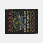 Couverture Polaire Spreading Christmas Cheer Farming Tractor Ugly Swe (Devant (Horizontal))