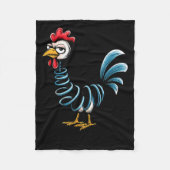 Couverture Polaire Spring Chicken Chicken On Go Stick Funny Chicken (Devant)