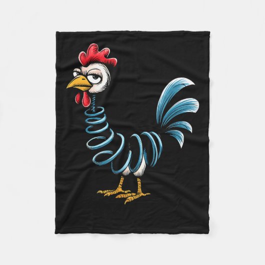 Couverture Polaire Spring Chicken Chicken On Go Stick Funny Chicken (Devant)