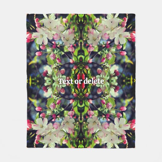 Couverture Polaire Spring Crabapple Blossoms Abstract Personalized (Devant)