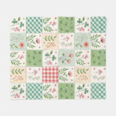 Couverture Polaire Spring Flowers Patchwork Quilt Fleece Blanket (Devant (Horizontal))