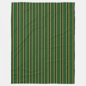 Couverture Polaire Springbok vert et or bonbons rayures (Devant)