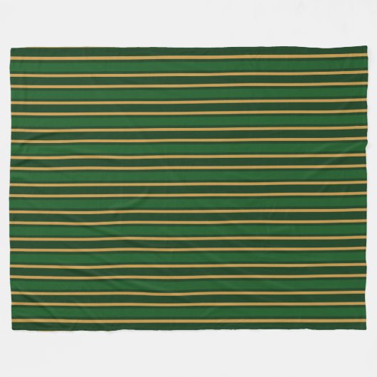 Couverture Polaire Springbok vert et or bonbons rayures (Devant (Horizontal))