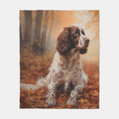 Couverture Polaire Springer Spaniel à l'automne Feuilles automne Insp (Devant)