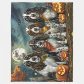 Couverture Polaire Springer Spaniel Halloween Éffrayant (Devant)