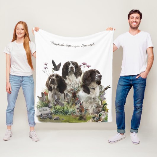 Couverture Polaire Springer Spaniels Anglais ,Art (En situation)