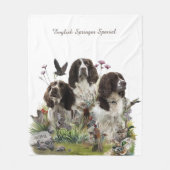 Couverture Polaire Springer Spaniels Anglais ,Art (Devant)