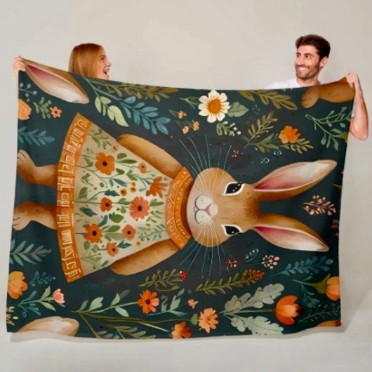 Couverture Polaire Springtime Bunny Magic  Fleece Blanket