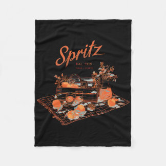 Couverture Polaire Spritz Veneto Italia Vintage Orange Wine Tail 