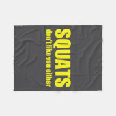 Couverture Polaire Squats Don't Like You Either Funny Workout Weightl (Devant (Horizontal))