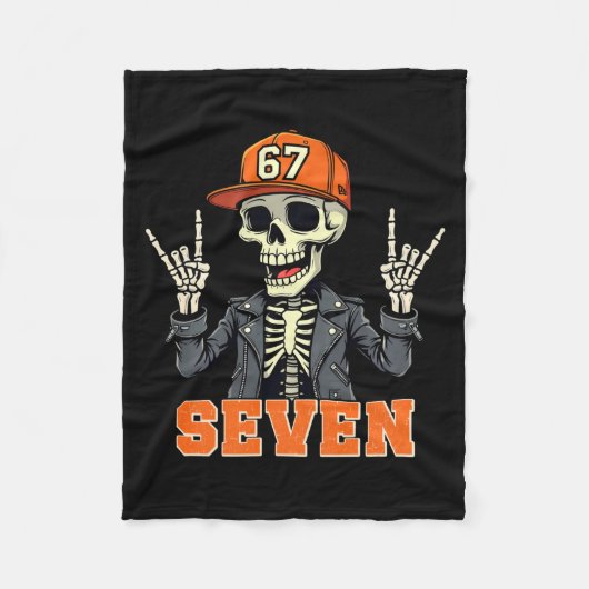 Couverture Polaire Squelette 67endy - 67 Six Sept Halloween 7 Long Sl (Devant)