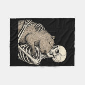 Couverture Polaire Squelette Accrocher Capybara Halloween Capy Lover  (Devant (Horizontal))