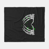 Couverture Polaire Squelette Coeur de la main Costume Halloween (Devant (Horizontal))
