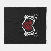 Couverture Polaire Squelette Coeur main signe costume tendance Hallow (Devant (Horizontal))