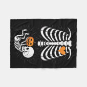 Couverture Polaire Squelette de bébé Halloween Cage thoracique Matern (Devant (Horizontal))