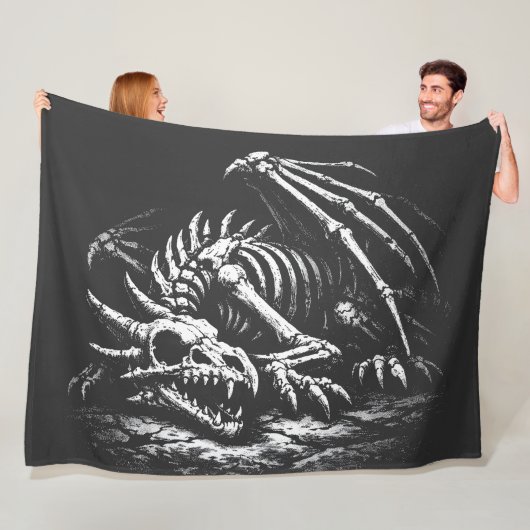 Couverture Polaire Squelette de dragon — par BurnsInHell (En situation)