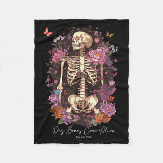 Couverture Polaire Squelette de fleur Os secs Revivent, Rétro Enchan