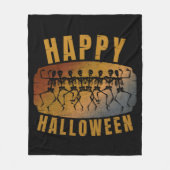 COUVERTURE POLAIRE SQUELETTE DE HALLOWEEN DANÇANT JOYEUSEMENT (Devant)