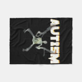 Couverture Polaire Squelette de sensibilisation sur l'autisme - Graph (Devant (Horizontal))