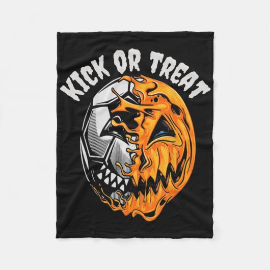 Couverture Polaire Squelette de soccer d'Halloween (Devant)