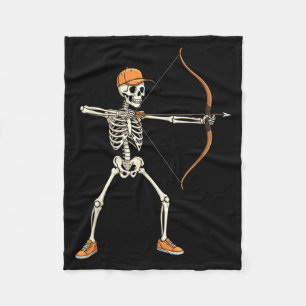 Couverture Polaire Squelette de tir à l'arc Halloween drôle pour homm