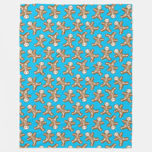 Couverture Polaire Squelette Gingerbread Homme Motif