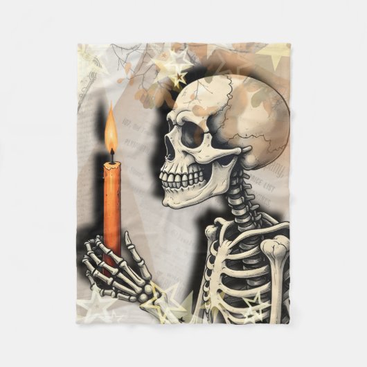 Couverture Polaire Squelette horrible (Devant)