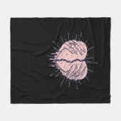 Couverture Polaire Squelette Main Avec Coeur Classique (Devant (Horizontal))