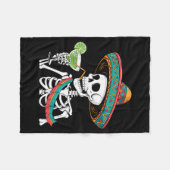 Couverture Polaire Squelette margarita cinq de mayo (Devant (Horizontal))