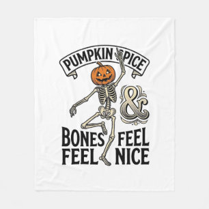 Couverture Polaire Squelette Spice Pumpkin Vintage Danse Halloween Sh