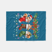 Couverture Polaire Squirrel In Christmas Socks Lights Squirrel Xmas (Devant (Horizontal))