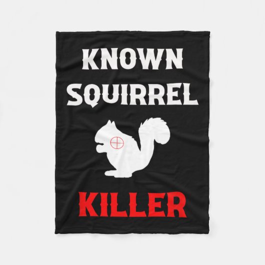 Couverture Polaire Squirrel Killer Funny Chasse (Devant)