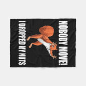 Couverture Polaire Squirrel Nobody Move I Dropped My Nuts (Devant (Horizontal))