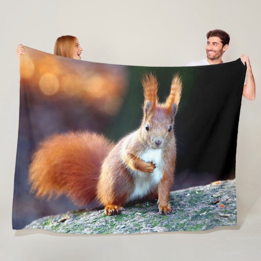 COUVERTURE POLAIRE SQUIRREL ROUGE (En situation)