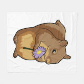 Couverture Polaire Squirrel with purple Flower (Devant (Horizontal))