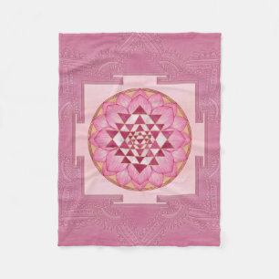 Couverture Polaire Sri Yantra / Sri Chakra au lotus