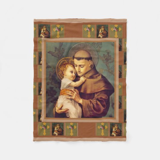 Couverture Polaire St Anthony de Padoue avec le bébé Jésus (Devant)