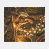 Couverture Polaire St Brigid Blacksmith Fairies Flowers Fantasy Art (Devant (Horizontal))
