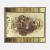 Couverture Polaire St Francis d'Assisi avec des lis de crucifix (Devant (Horizontal))