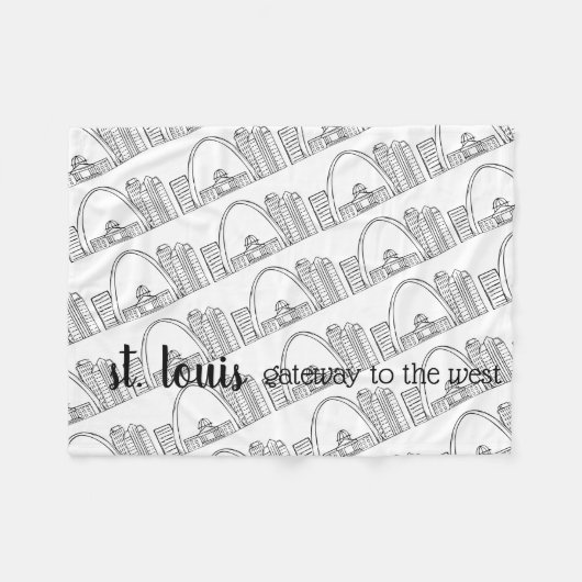 Couverture Polaire St. Louis Skyline (Devant (Horizontal))