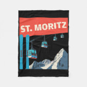 Couverture Polaire St. Moritz Skiing - Retro St. Moritz Ski (Devant)