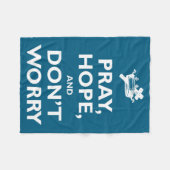 Couverture Polaire St Padre O Pray Hope And Dont Worry Catholic S  (Devant (Horizontal))