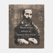 Couverture Polaire St Padre Pio Catholique Saint Philippine citation (Devant)