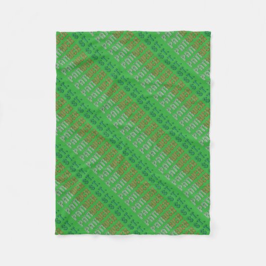 Couverture Polaire St. Patrick Irlande Irlande St. Paddy Typographie (Devant)