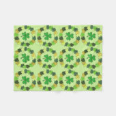 Couverture Polaire St. Patrick's Day Irlandais Luck Green Shamrock Cl (Devant (Horizontal))