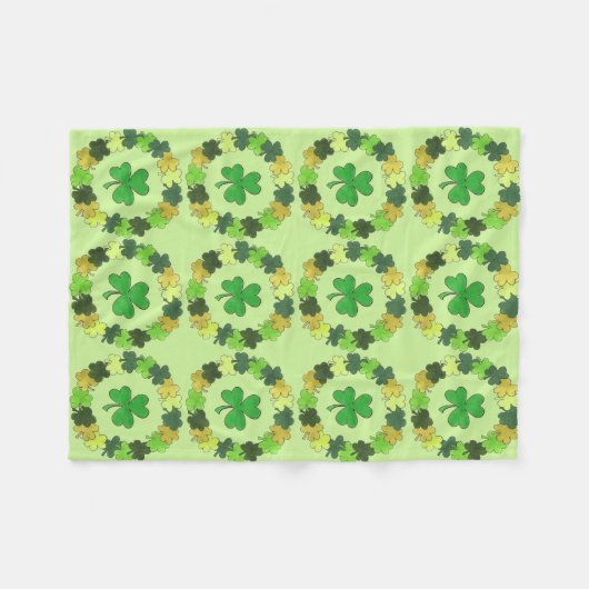 Couverture Polaire St. Patrick's Day Irlandais Luck Green Shamrock Cl (Devant (Horizontal))