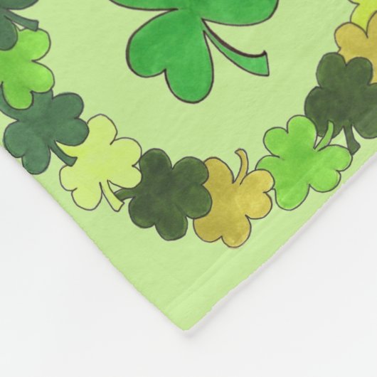 Couverture Polaire St. Patrick's Day Irlandais Luck Green Shamrock Cl (Coin)