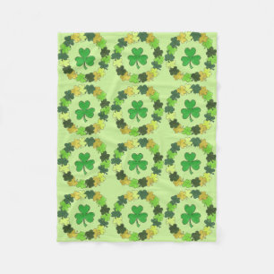 Couverture Polaire St. Patrick's Day Irlandais Luck Green Shamrock Cl