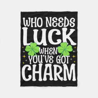 Couverture Polaire St Patricks Day Qui a Besoin de Chance Quand on a